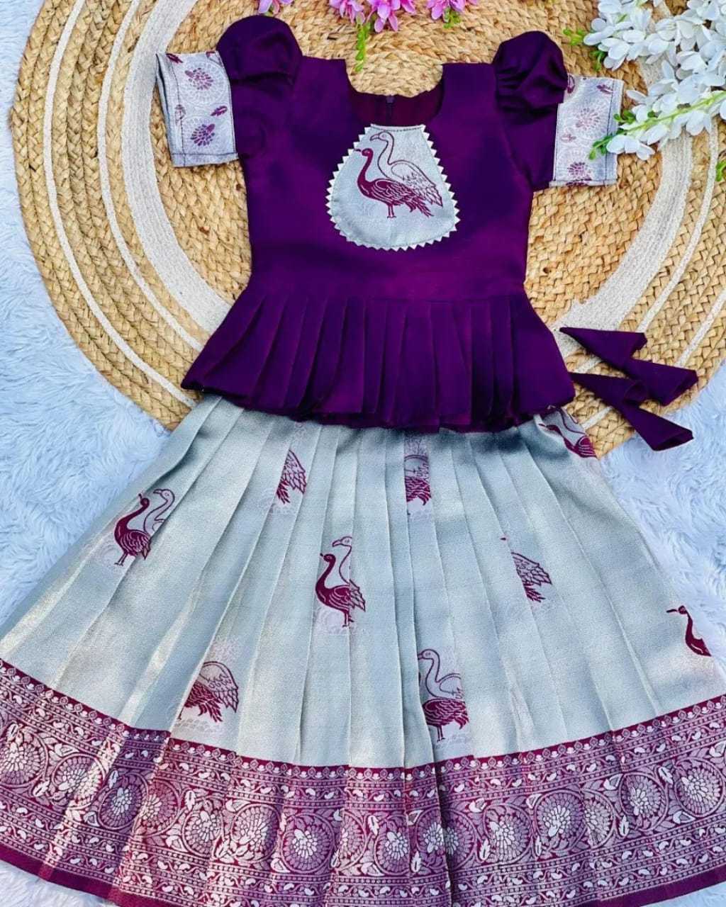 Ynf Jacquard RIN222 97 Kids Wear Wholesale Kids Lehenga Kids Lehenga Choli Baby Girl Lehenga Manufacturer