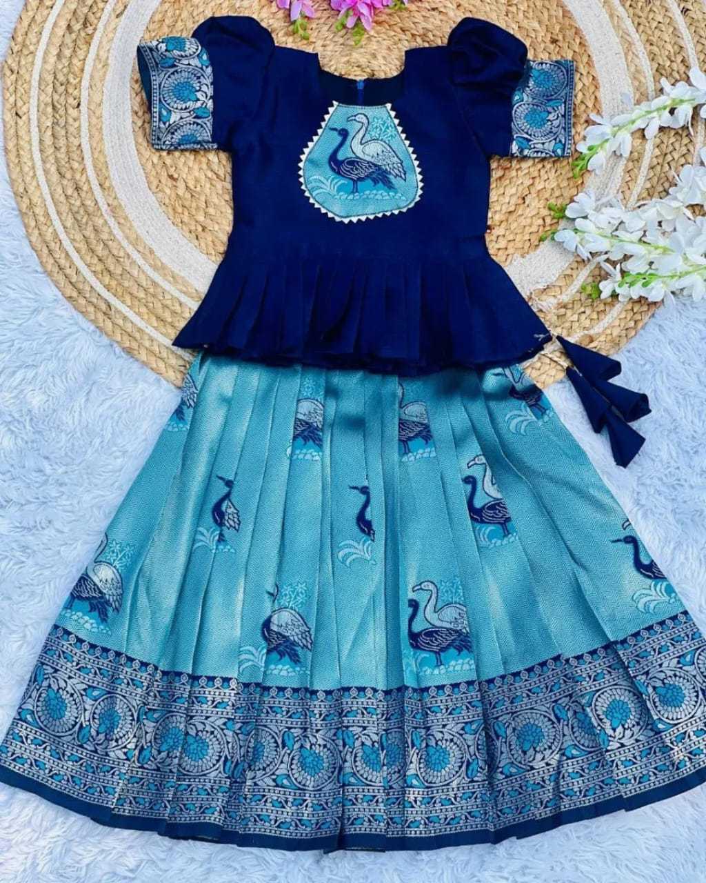 Ynf Jacquard RIN222 97 Kids Wear Wholesale Kids Lehenga Kids Lehenga Choli Baby Girl Lehenga Manufacturer