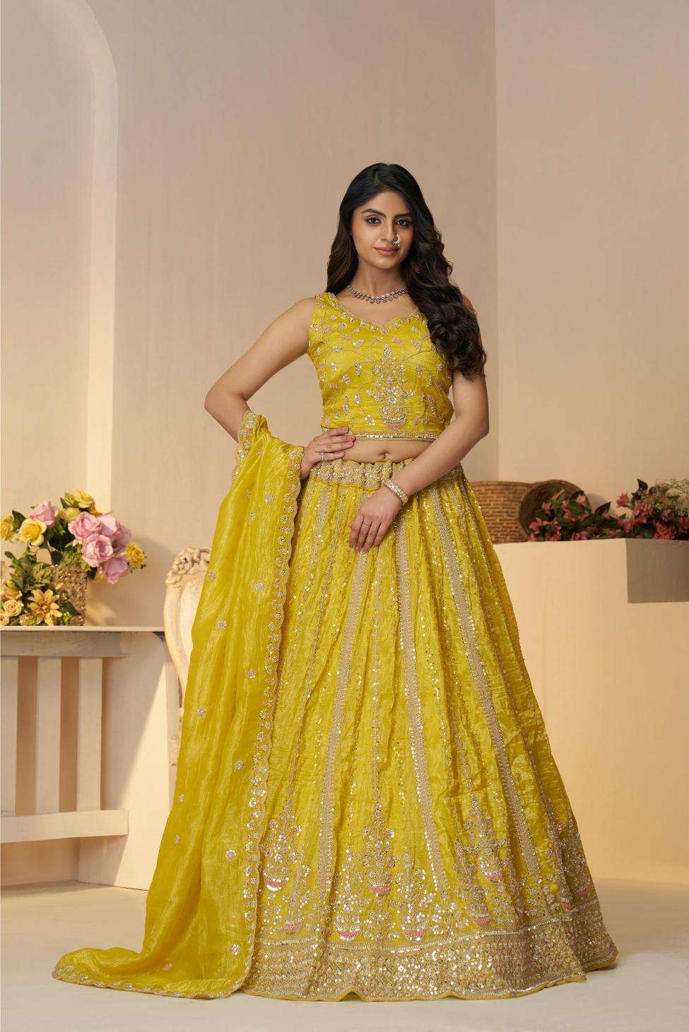 Ynf Jimmy Choo RIN230 44 Lehengas Wholesale Designer Lehenga Fancy Lehenga Embroidered Lehenga Manufacturer