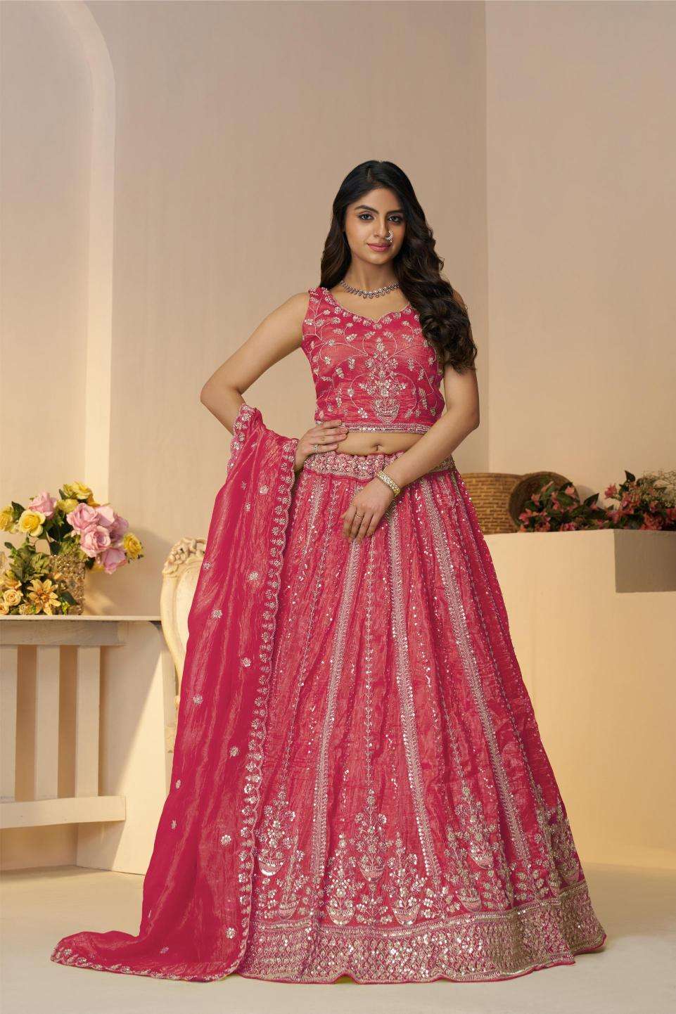 Ynf Jimmy Choo RIN230 44 Lehengas Wholesale Designer Lehenga Fancy Lehenga Embroidered Lehenga Manufacturer