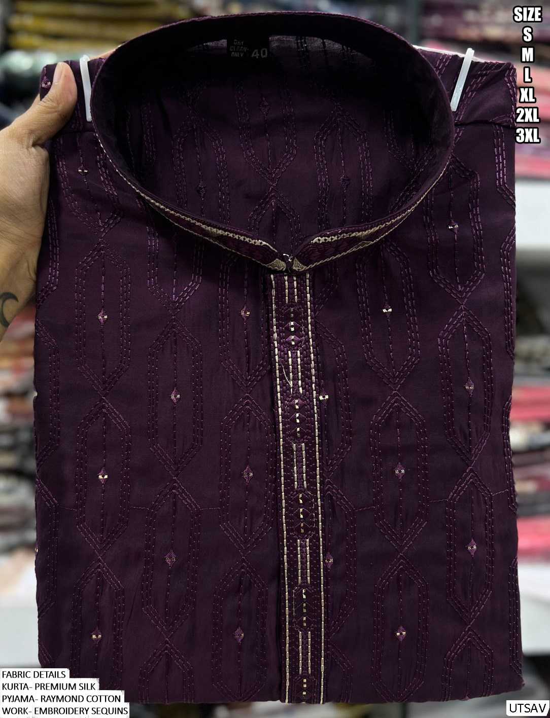 Ynf Premium Silk KESH481 Utsav Mens Wear Wholesale Mens Kurtas Mens Kurta Pyjama Silk Kurta Manufacturer