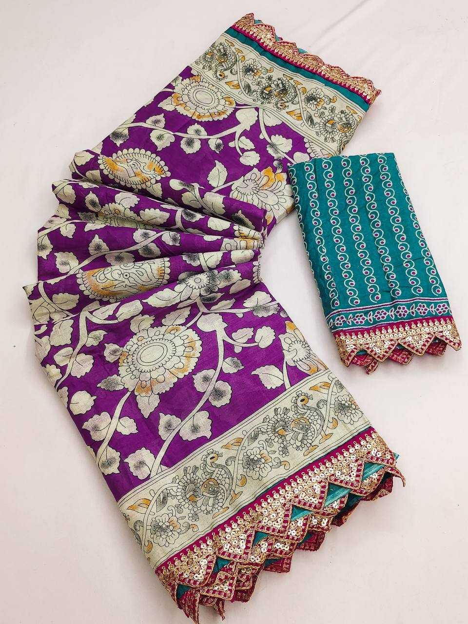 Ynf Pure Cotton RIN229 Emrodari Bodar Sarees Wholesale Printed Cotton Saree Cotton Sarees Mulmul Cotton Sarees Manufacturer