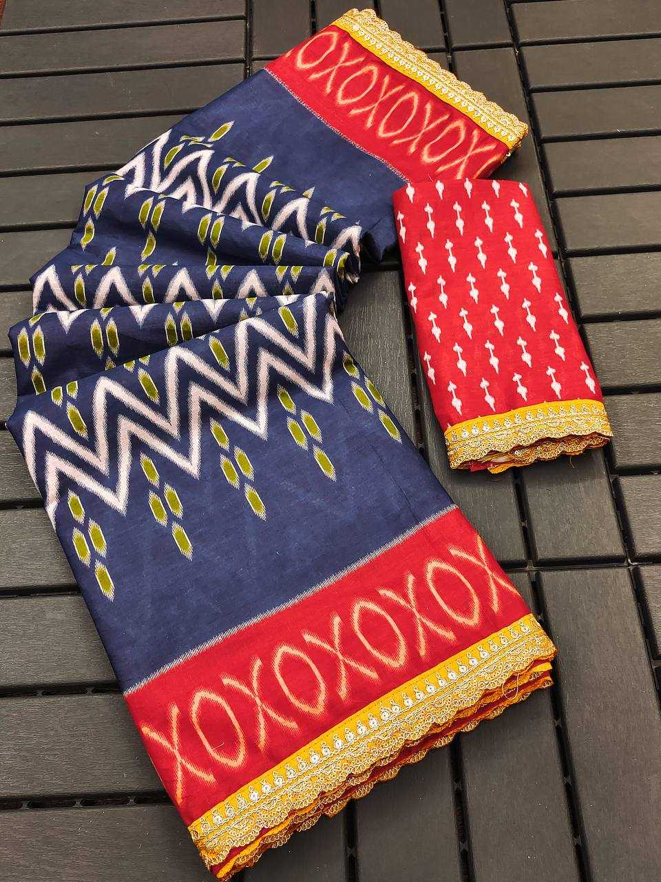 Ynf Pure Cotton RIN229 Emrodari Bodar Sarees Wholesale Printed Cotton Saree Cotton Sarees Mulmul Cotton Sarees Manufacturer