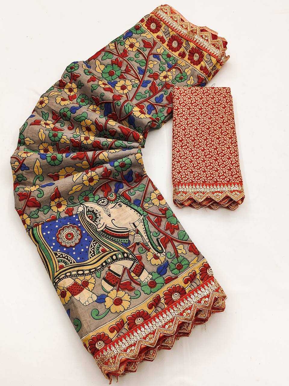 Ynf Pure Cotton RIN229 Emrodari Bodar Sarees Wholesale Printed Cotton Saree Cotton Sarees Mulmul Cotton Sarees Manufacturer