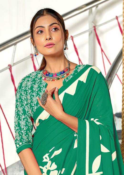 Ynf Pure Cotton RIN229 KESHARIYA Sarees Wholesale Printed Cotton Saree Cotton Sarees Mulmul Cotton Sarees Manufacturer