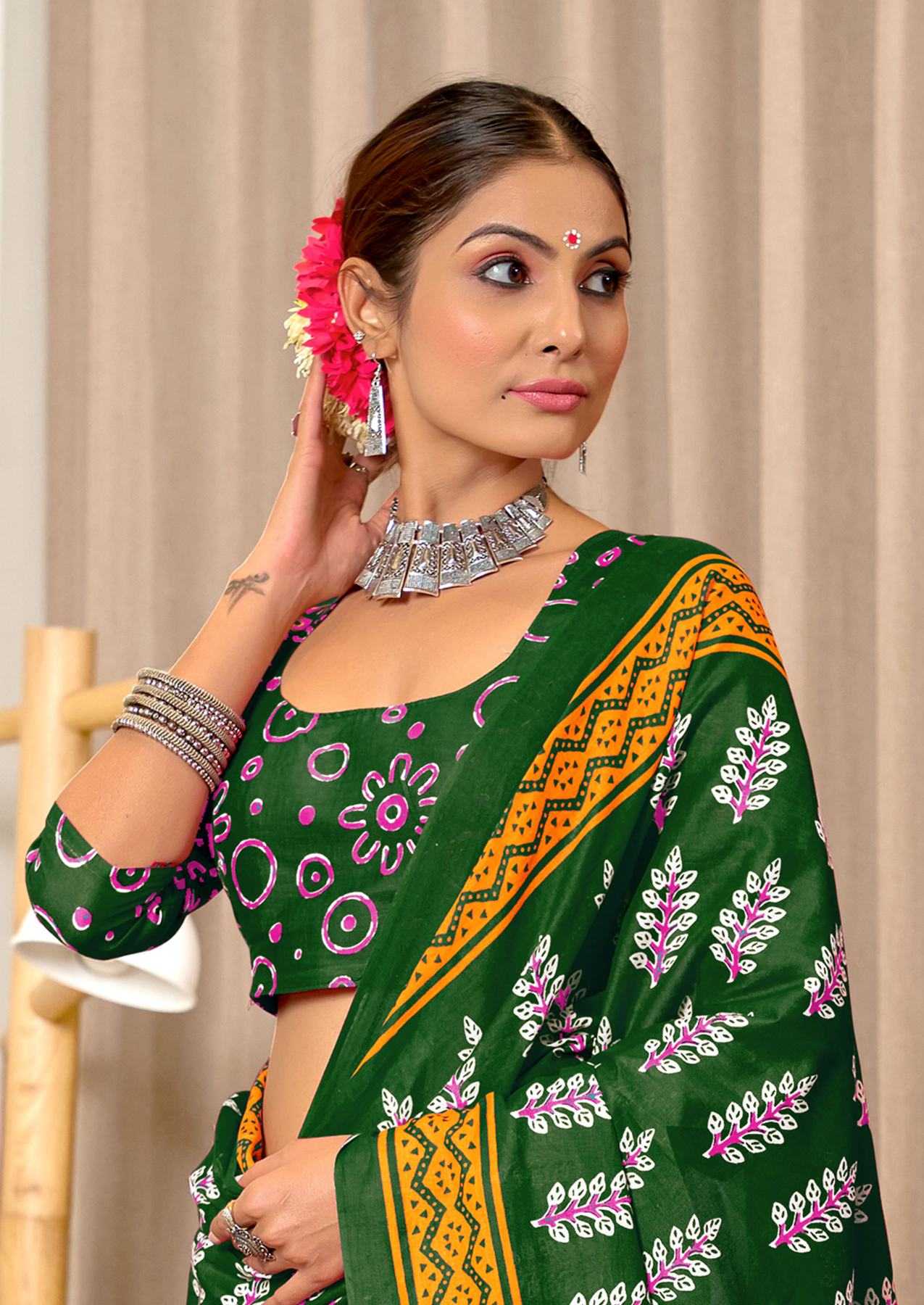 Ynf Pure Cotton RIN229 SITARA Sarees Wholesale Printed Cotton Saree Cotton Sarees Mulmul Cotton Sarees Manufacturer