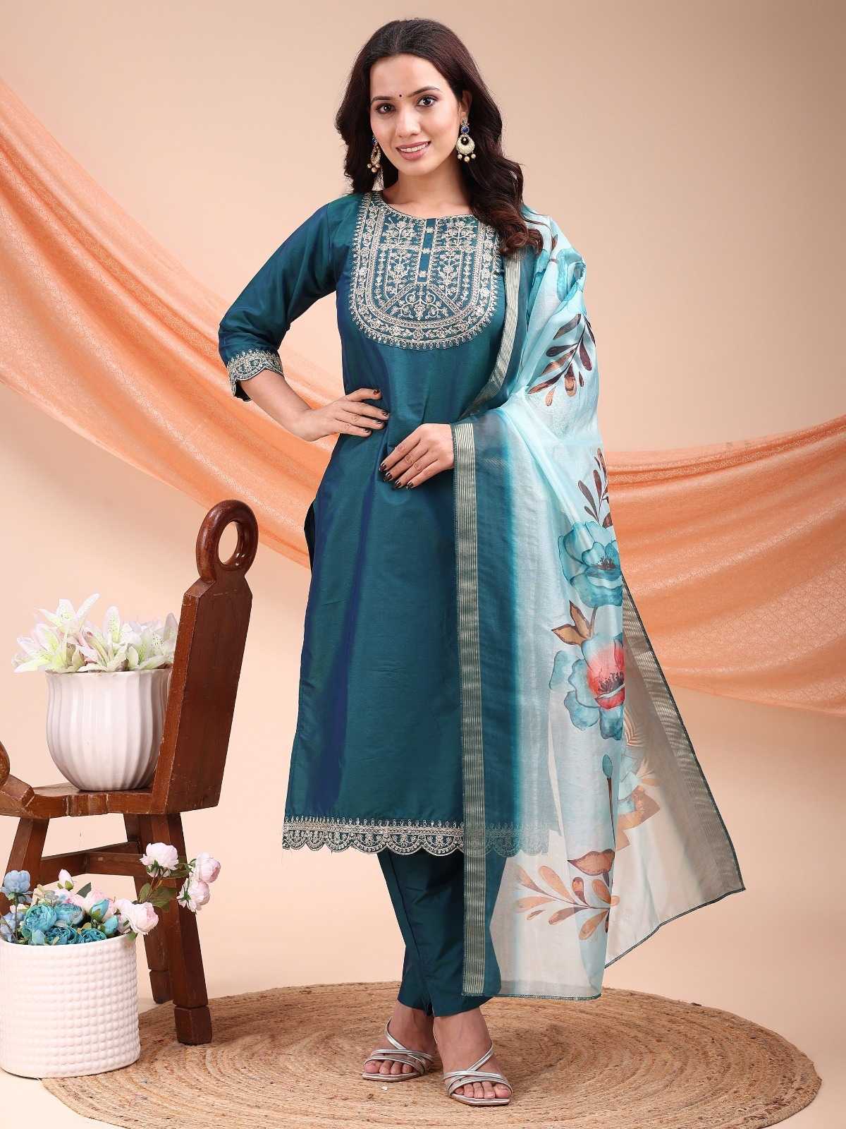 Ynf Silk RIN222 SI-225 Kurti Plus Size Collections Wholesale Designer Kurtis Embroidered Kurtis Silk Kurtis Manufacturer