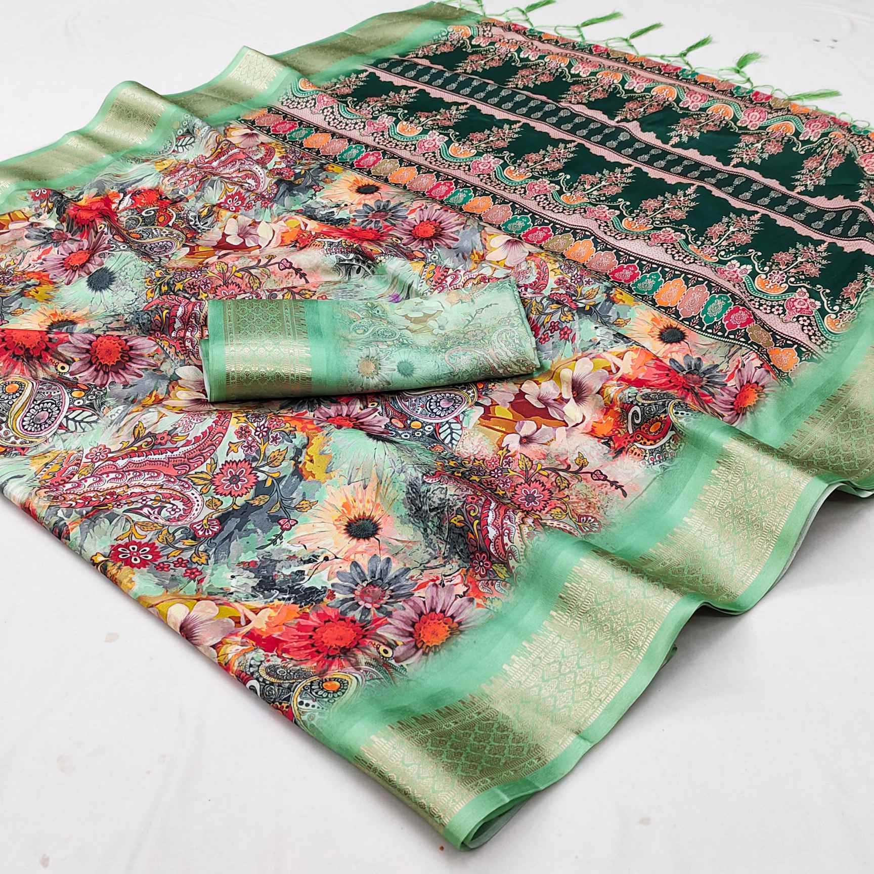Ynf Soft Cotton Silk RIN231 AXALI-2 DIGITAL Sarees Wholesale Designer Sarees Ladies Sarees Printed Cotton Saree Manufacturer