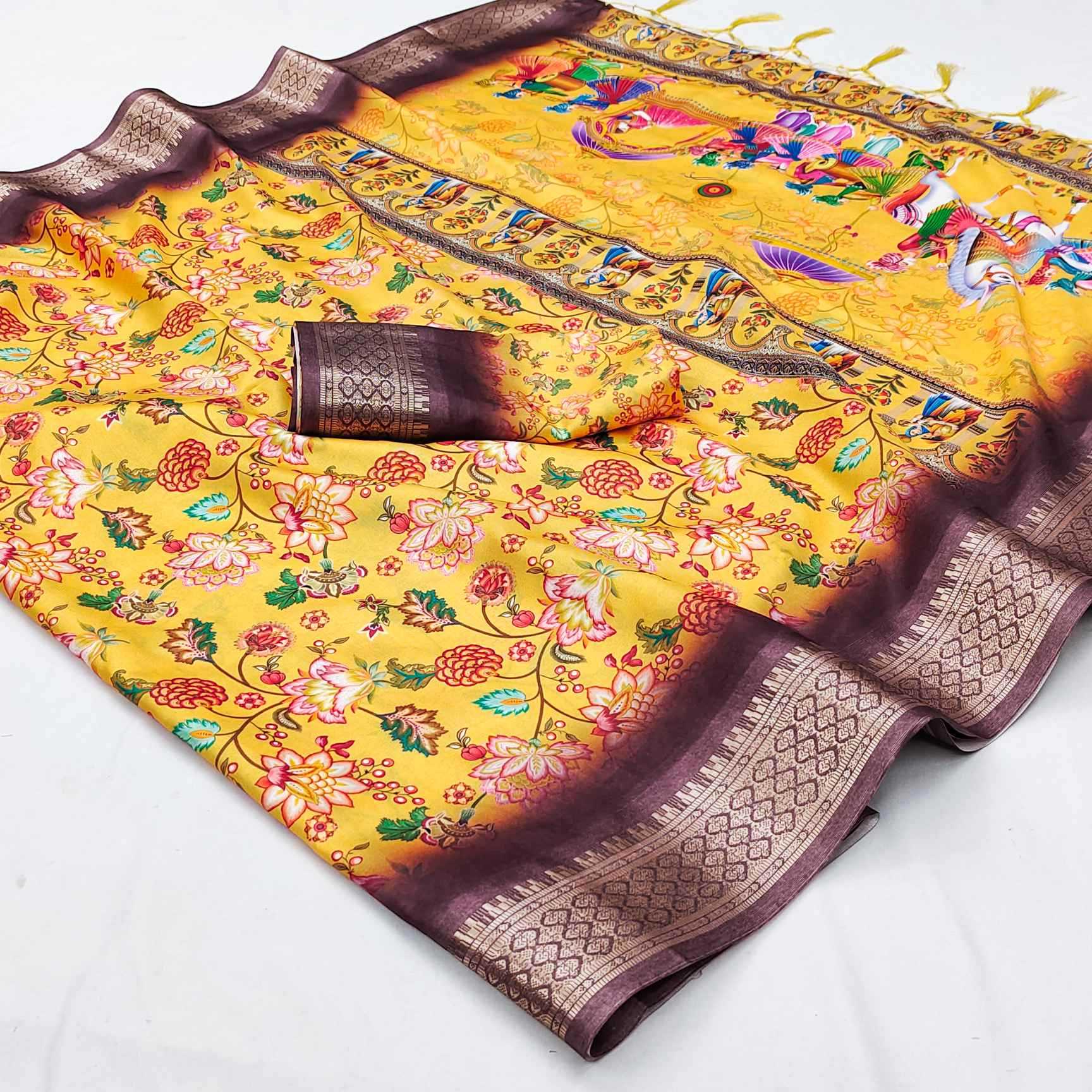 Ynf Soft Cotton Silk RIN231 AXALI-2 DIGITAL Sarees Wholesale Designer Sarees Ladies Sarees Printed Cotton Saree Manufacturer