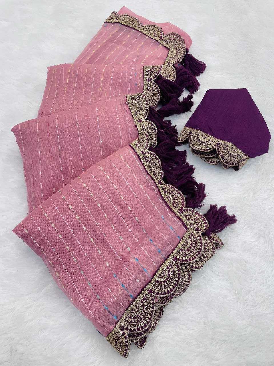 Ynf Tissue RIN216 GOPI Sarees Wedding Collections Festive Collections Wholesale Net Sarees Embroidered Sarees Lace Border Sarees Manufacturer