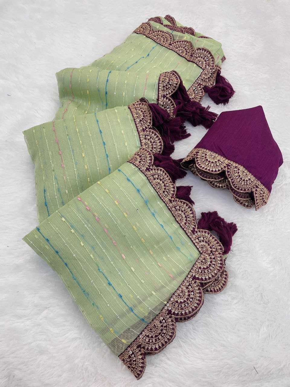 Ynf Tissue RIN216 GOPI Sarees Wedding Collections Festive Collections Wholesale Net Sarees Embroidered Sarees Lace Border Sarees Manufacturer