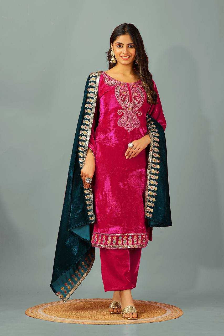 Ynf Velvet KESH499 3095 Suits & Dresses Wholesale Kashmiri Suits Velvet Suits Embroidery Suits Manufacturer