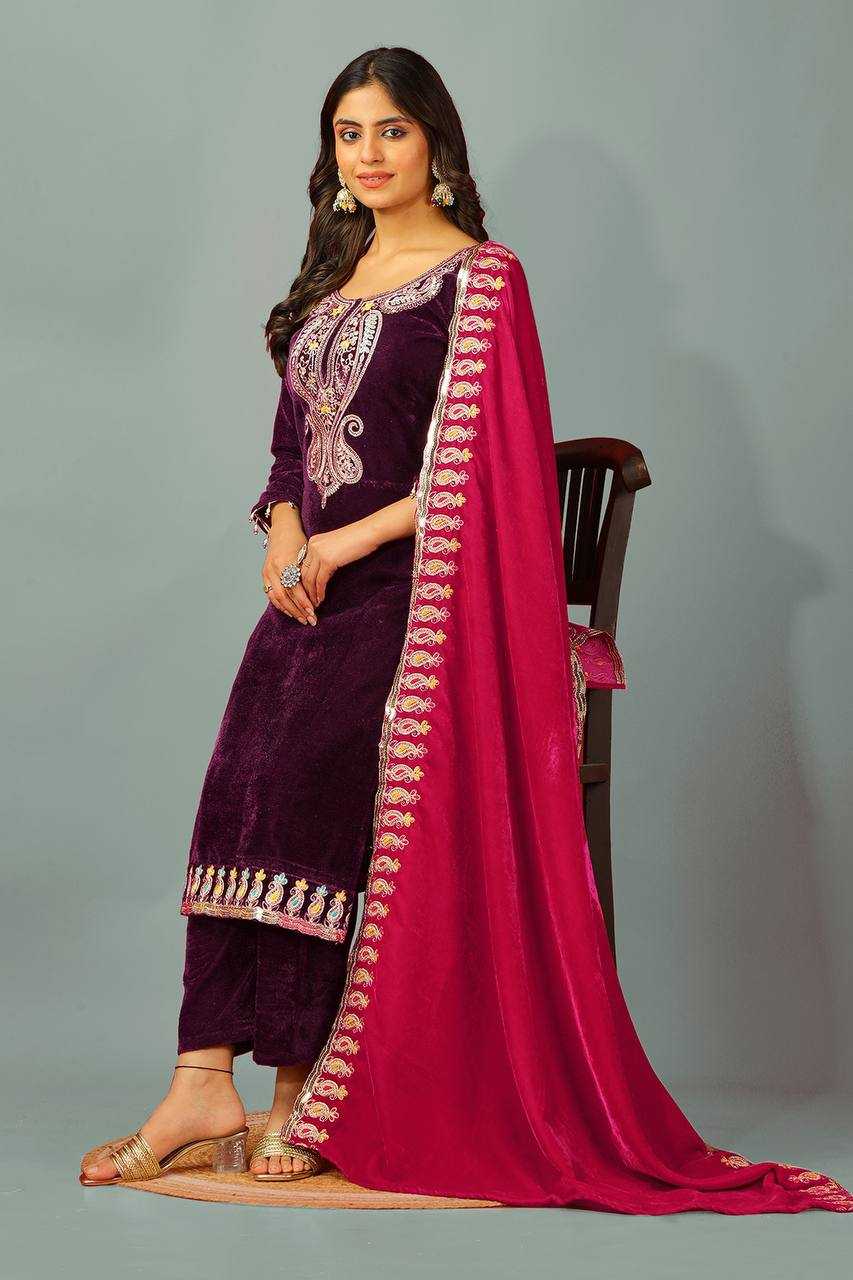 Ynf Velvet KESH499 3095 Suits & Dresses Wholesale Kashmiri Suits Velvet Suits Embroidery Suits Manufacturer