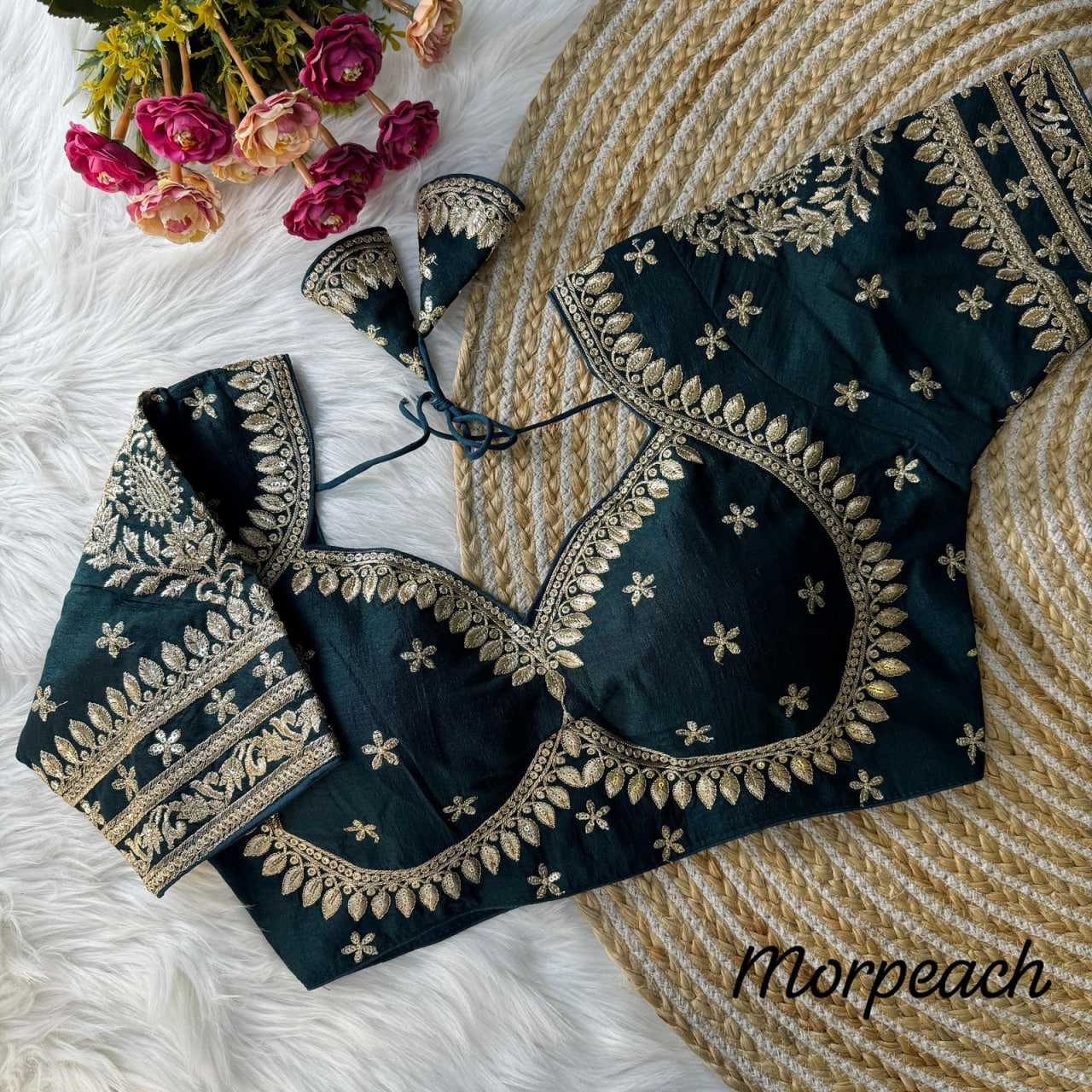 Ynf Vichitra Silk KESH426 221 Readymade Blouses Wedding Collections Festive Collections Wholesale Sequence Embroidery Blouse Party Wear Blouse Silk Blouse Manufacturer