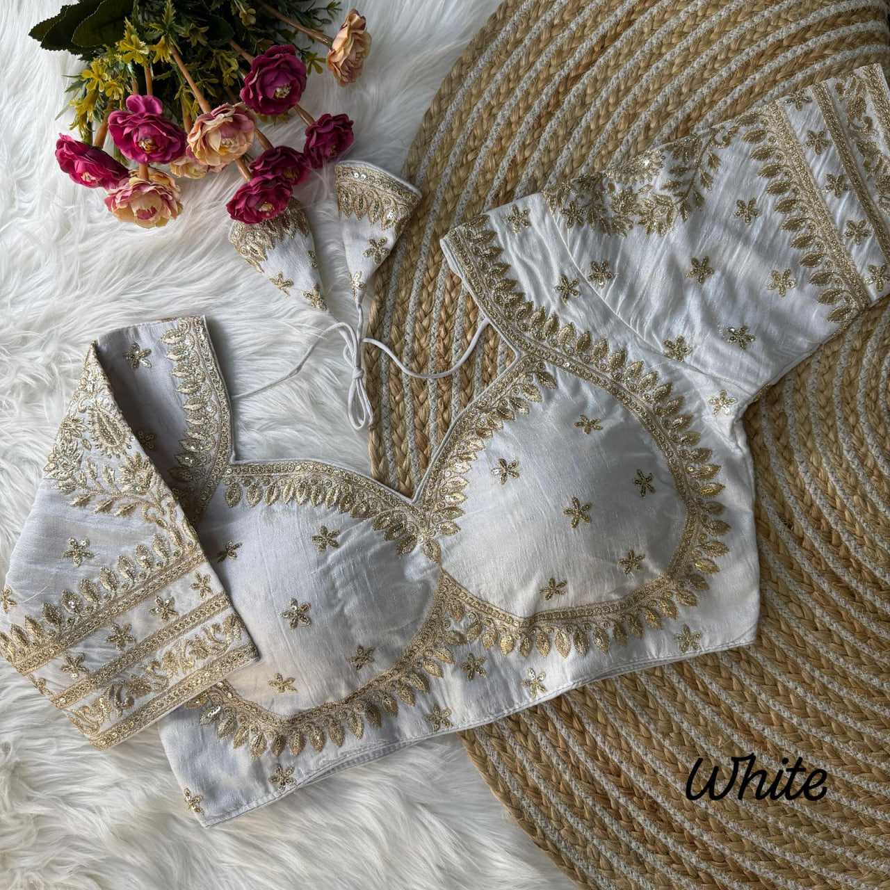 Ynf Vichitra Silk KESH426 221 Readymade Blouses Wedding Collections Festive Collections Wholesale Sequence Embroidery Blouse Party Wear Blouse Silk Blouse Manufacturer