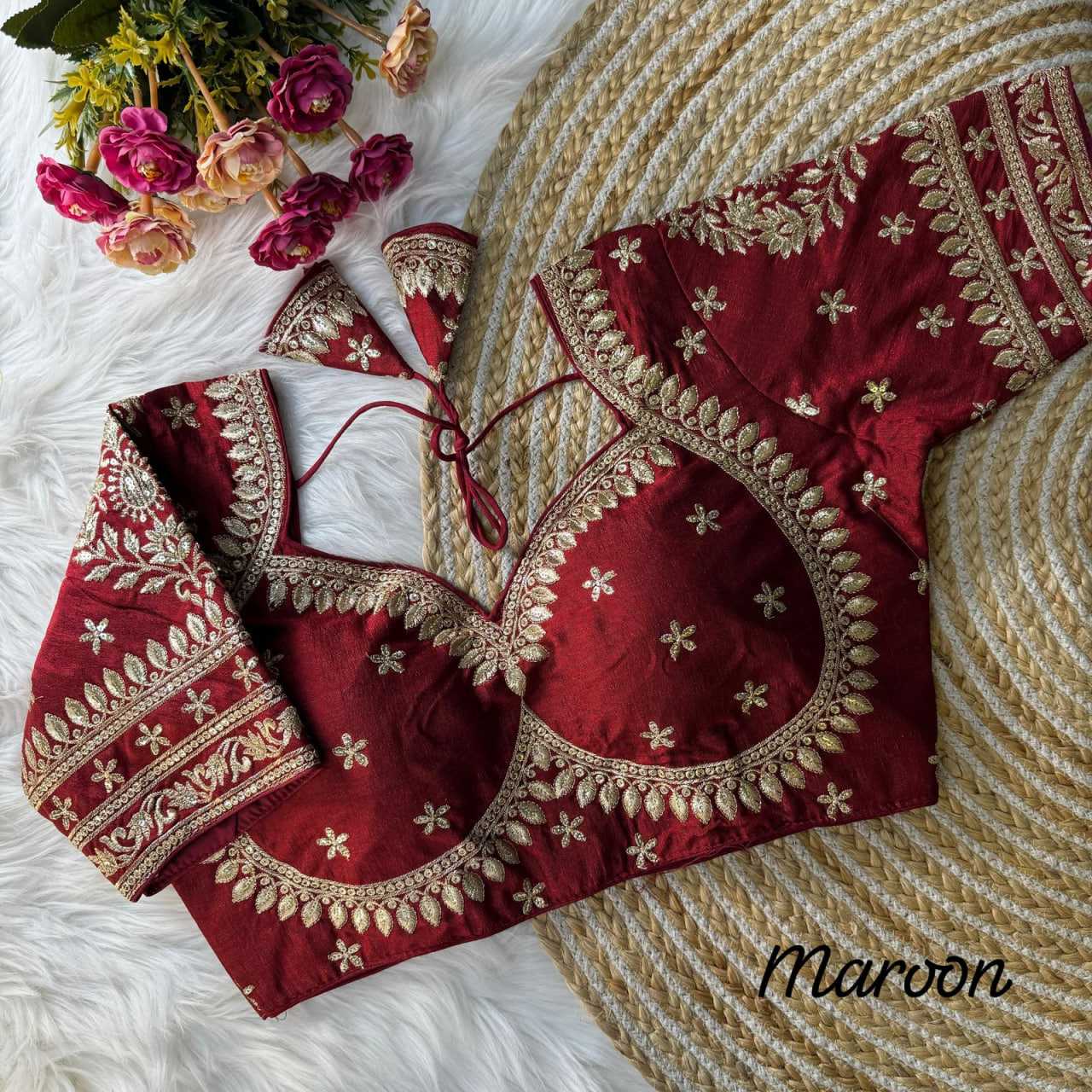 Ynf Vichitra Silk KESH426 221 Readymade Blouses Wedding Collections Festive Collections Wholesale Sequence Embroidery Blouse Party Wear Blouse Silk Blouse Manufacturer