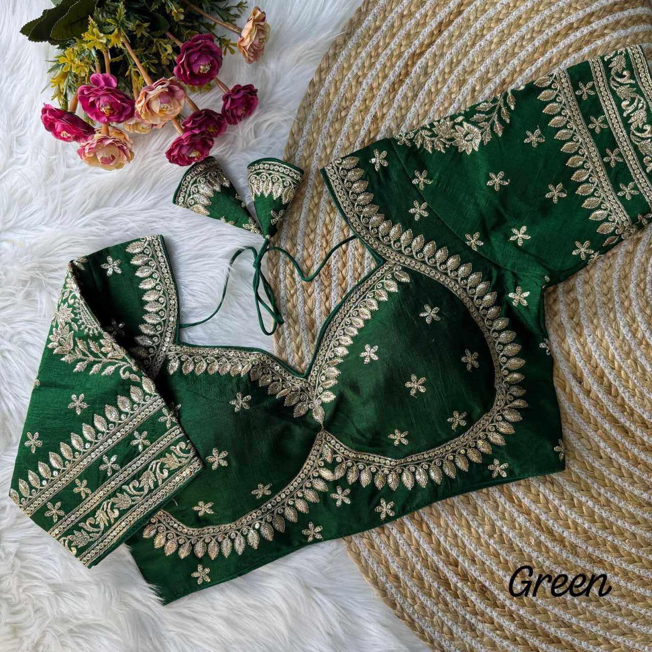 Ynf Vichitra Silk KESH426 221 Readymade Blouses Wedding Collections Festive Collections Wholesale Sequence Embroidery Blouse Party Wear Blouse Silk Blouse Manufacturer