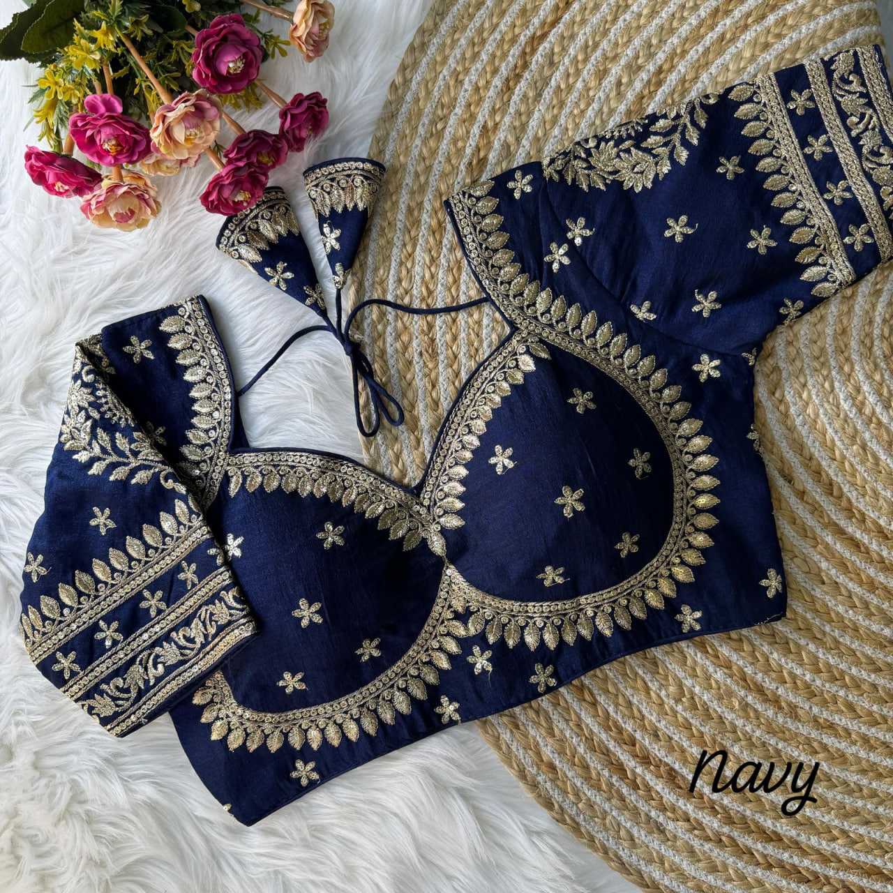Ynf Vichitra Silk KESH426 221 Readymade Blouses Wedding Collections Festive Collections Wholesale Sequence Embroidery Blouse Party Wear Blouse Silk Blouse Manufacturer