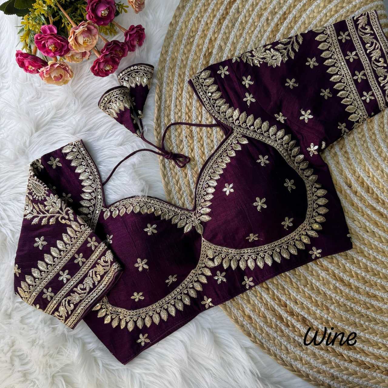 Ynf Vichitra Silk KESH426 221 Readymade Blouses Wedding Collections Festive Collections Wholesale Sequence Embroidery Blouse Party Wear Blouse Silk Blouse Manufacturer