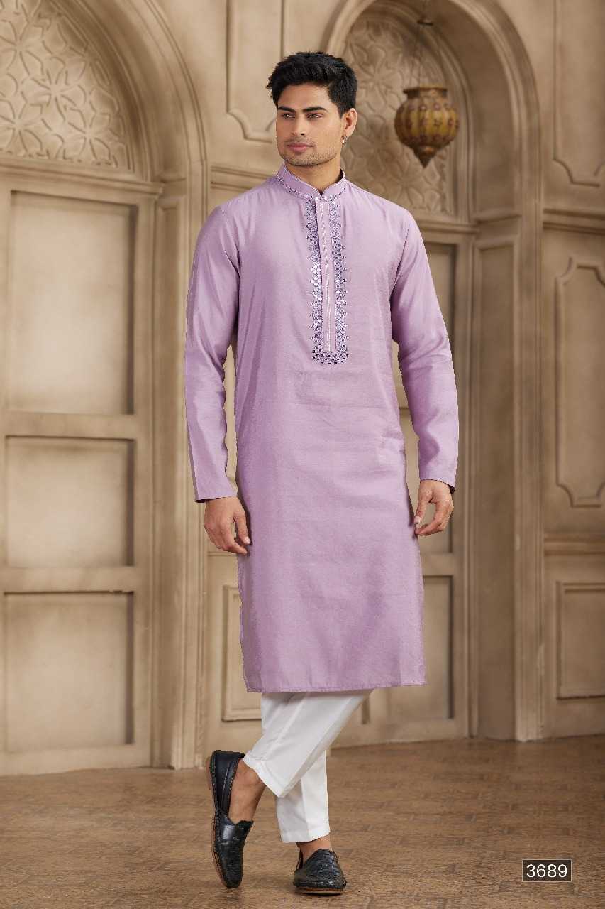Ynf Art Silk RIN197 3101 Mens Wear Wholesale Mens Kurtas Mens Kurta Pyjama Embroidered Kurta Pajama Manufacturer