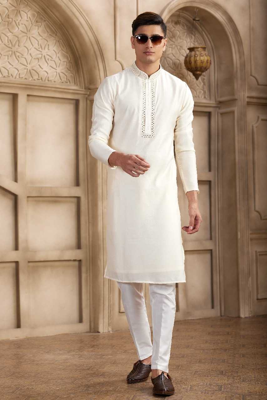 Ynf Art Silk RIN197 3101 Mens Wear Wholesale Mens Kurtas Mens Kurta Pyjama Embroidered Kurta Pajama Manufacturer