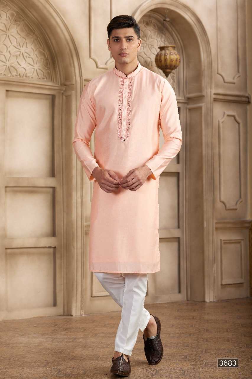 Ynf Art Silk RIN197 3101 Mens Wear Wholesale Mens Kurtas Mens Kurta Pyjama Embroidered Kurta Pajama Manufacturer