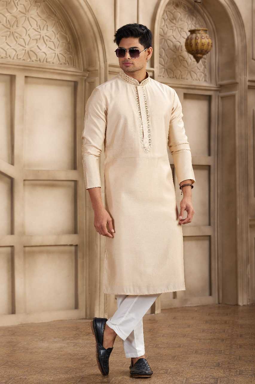 Ynf Art Silk RIN197 3101 Mens Wear Wholesale Mens Kurtas Mens Kurta Pyjama Embroidered Kurta Pajama Manufacturer