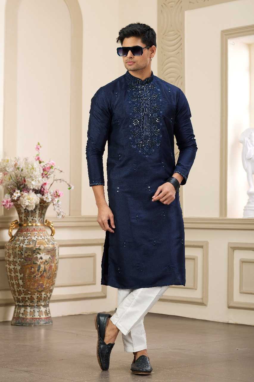 Ynf Art Silk RIN197 3102 Mens Wear Wholesale Mens Kurtas Mens Kurta Pyjama Embroidered Kurta Pajama Manufacturer