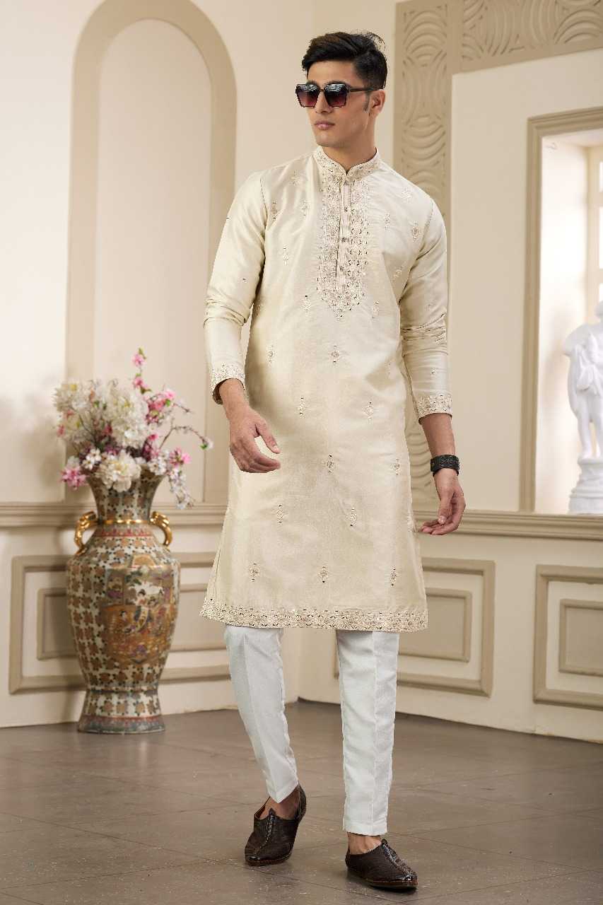 Ynf Art Silk RIN197 3102 Mens Wear Wholesale Mens Kurtas Mens Kurta Pyjama Embroidered Kurta Pajama Manufacturer