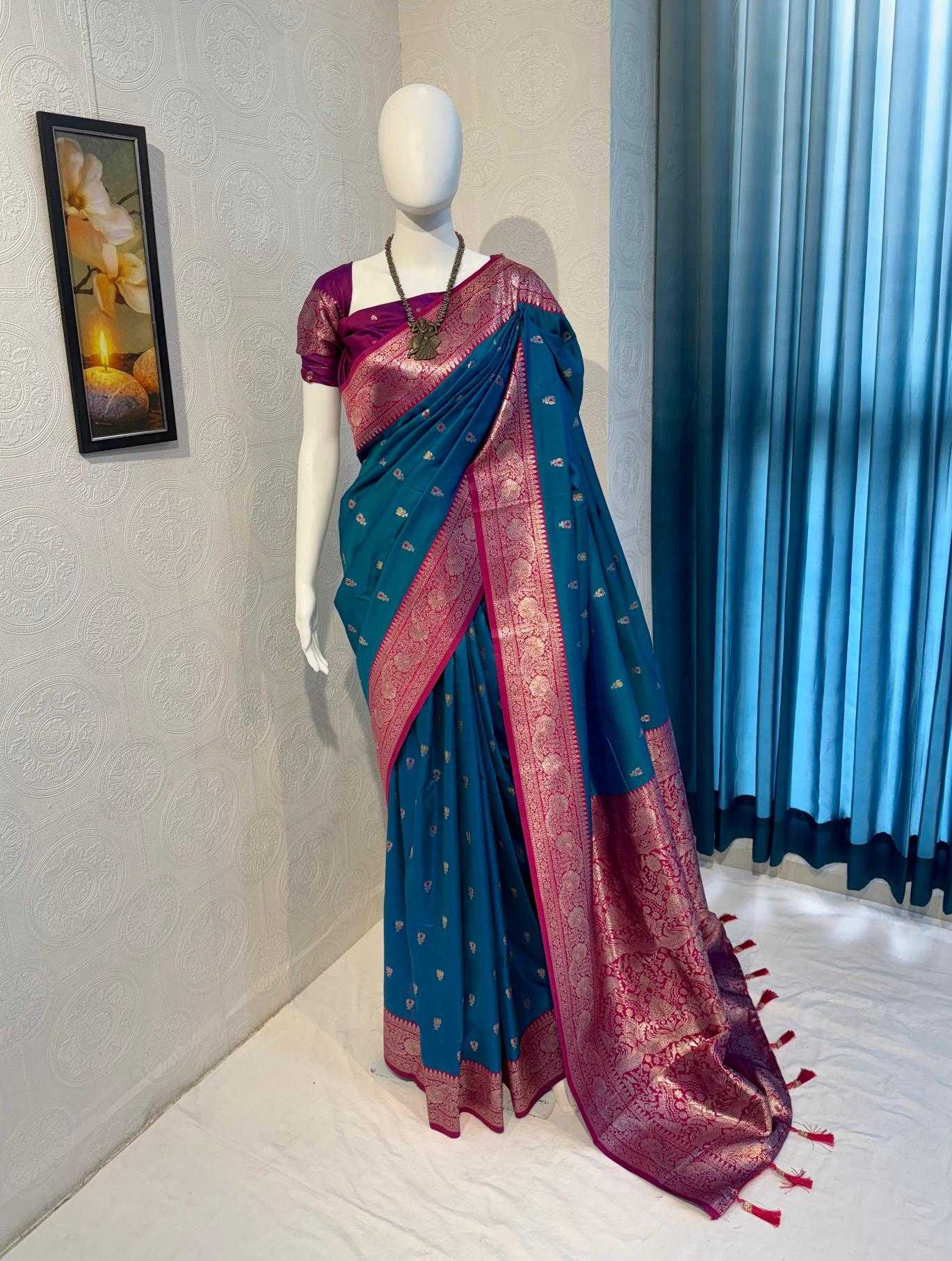 Ynf Banarasi Soft Silk RIN118 PULKA Silk Sarees Wholesale Banarasi Silk Sarees Soft Silk Sarees Designer Silk Sarees Manufacturer