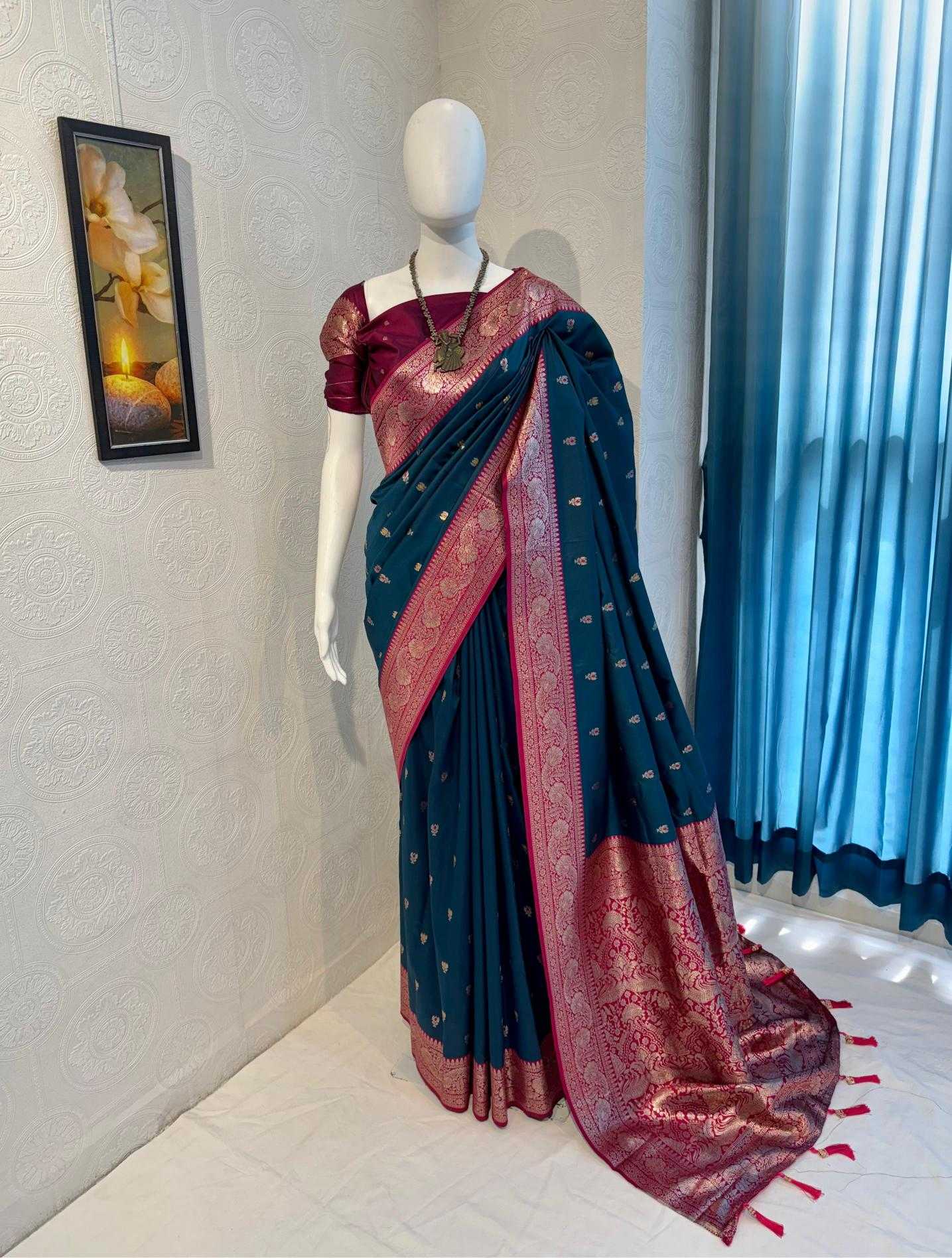 Ynf Banarasi Soft Silk RIN118 PULKA Silk Sarees Wholesale Banarasi Silk Sarees Soft Silk Sarees Designer Silk Sarees Manufacturer