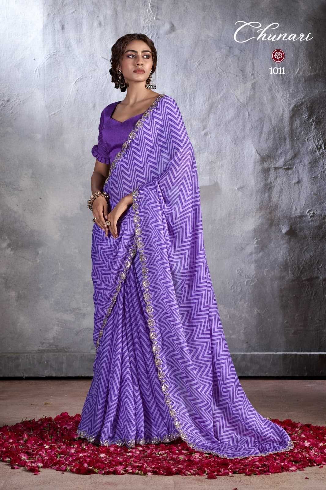 Ynf Chiffon KESH519 Stavan-Chunari all time Hites Sarees Wholesale Chiffon Sarees Embroidered Sarees Cutwork Saree Manufacturer