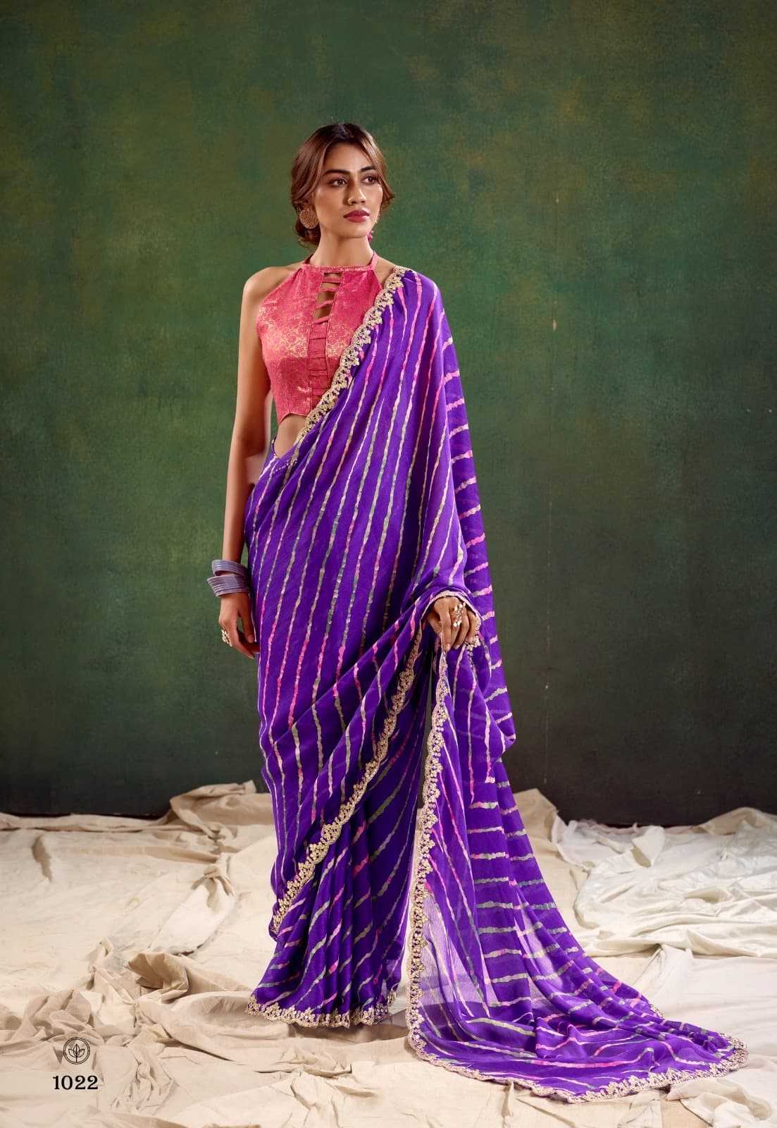 Ynf Chiffon KESH519 Stavan-Chunari all time Hites Sarees Wholesale Chiffon Sarees Embroidered Sarees Cutwork Saree Manufacturer