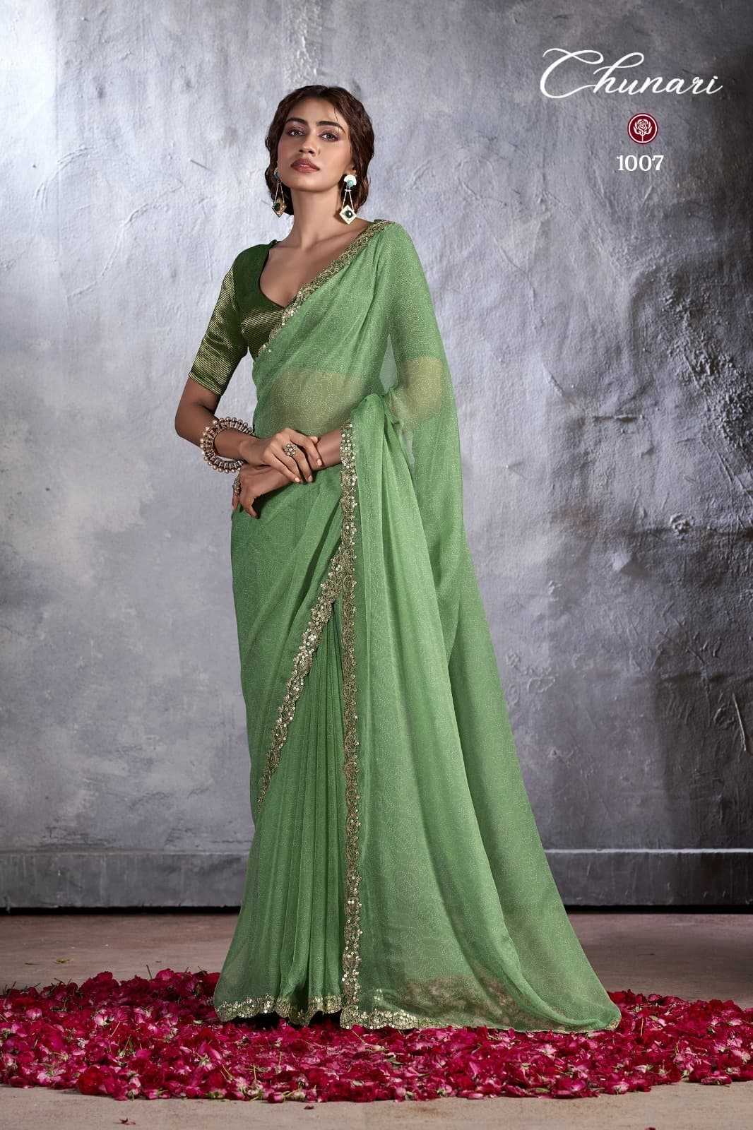 Ynf Chiffon KESH519 Stavan-Chunari all time Hites Sarees Wholesale Chiffon Sarees Embroidered Sarees Cutwork Saree Manufacturer