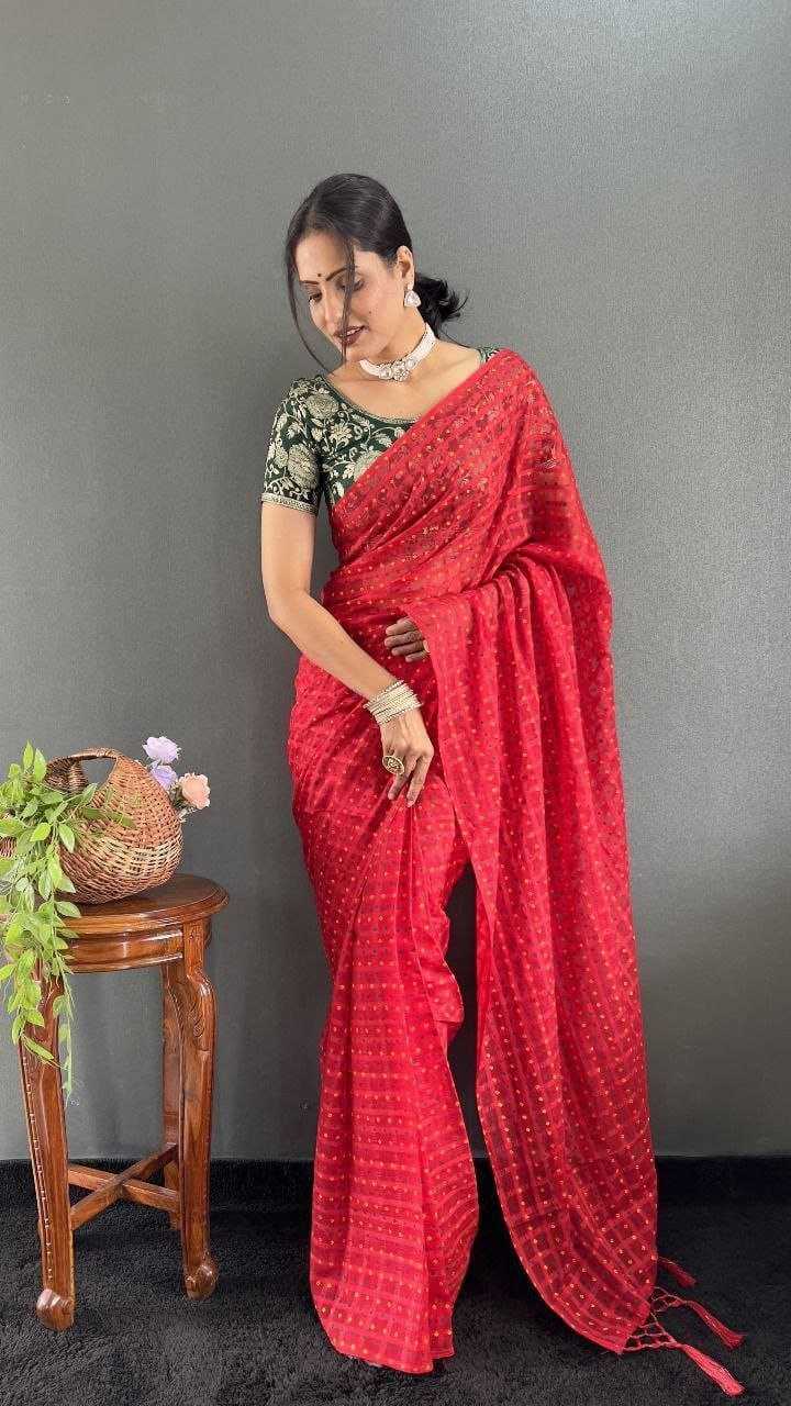 Ynf Chiffon RIN216 Bandhej Sarees Wholesale Fancy Sarees Jacquard Saree Manufacturer