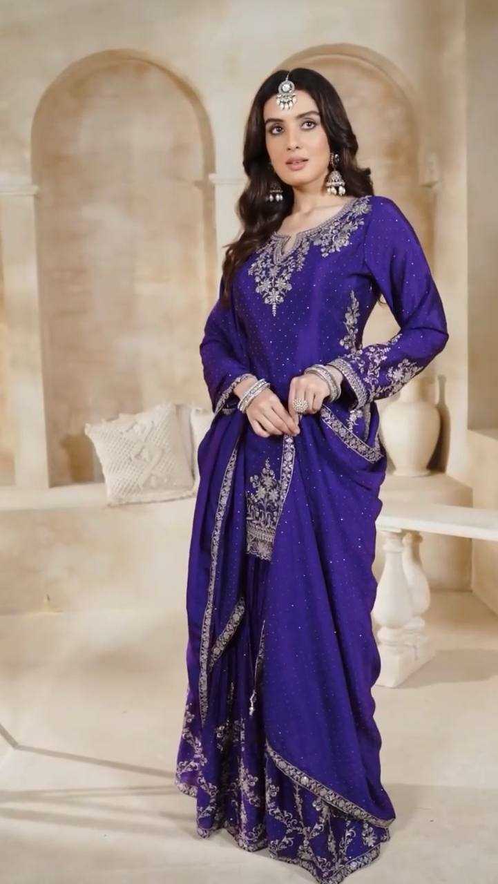 Ynf Chinon KESH523 063 Suits & Dresses Wholesale Sharara Salwar Suits Embroidery Suits Silk Suits Manufacturer