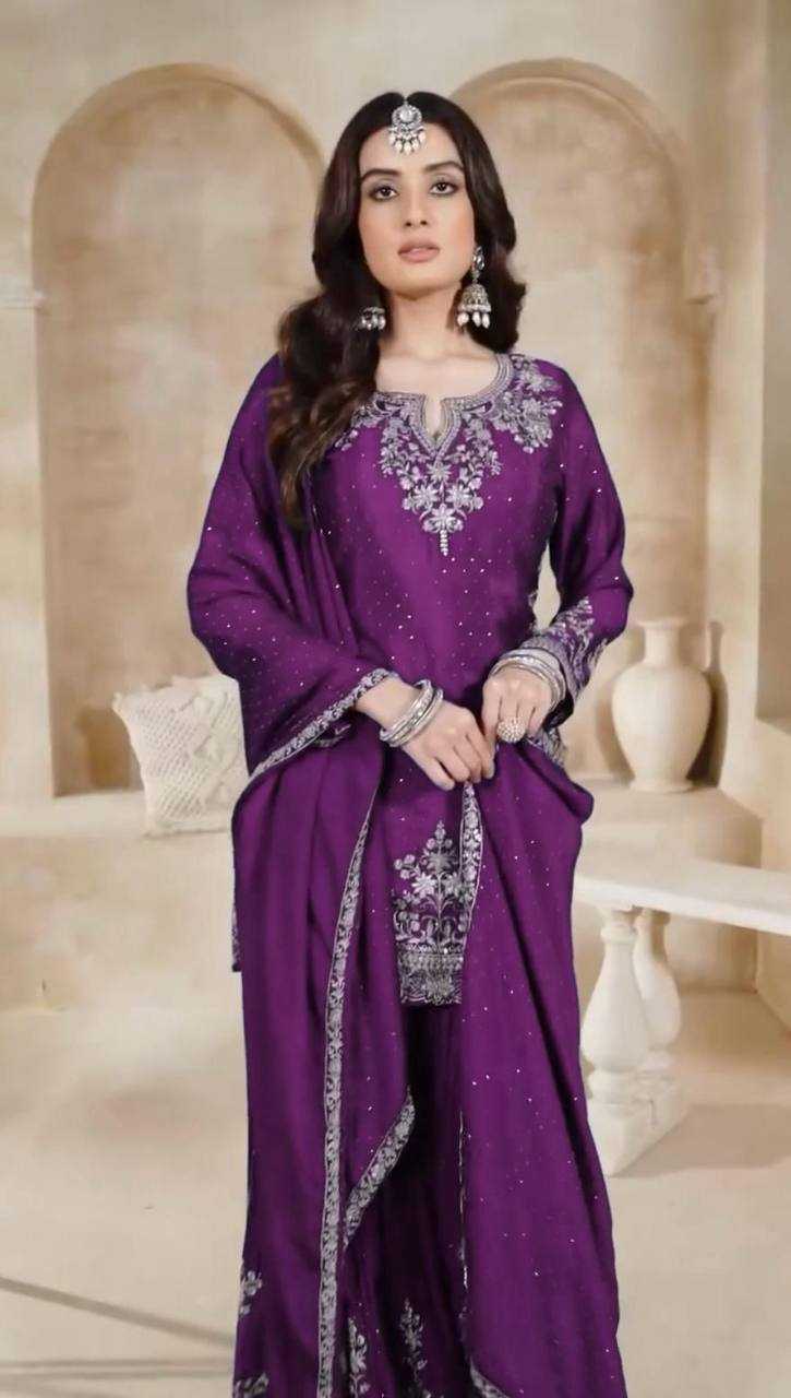 Ynf Chinon KESH523 063 Suits & Dresses Wholesale Sharara Salwar Suits Embroidery Suits Silk Suits Manufacturer