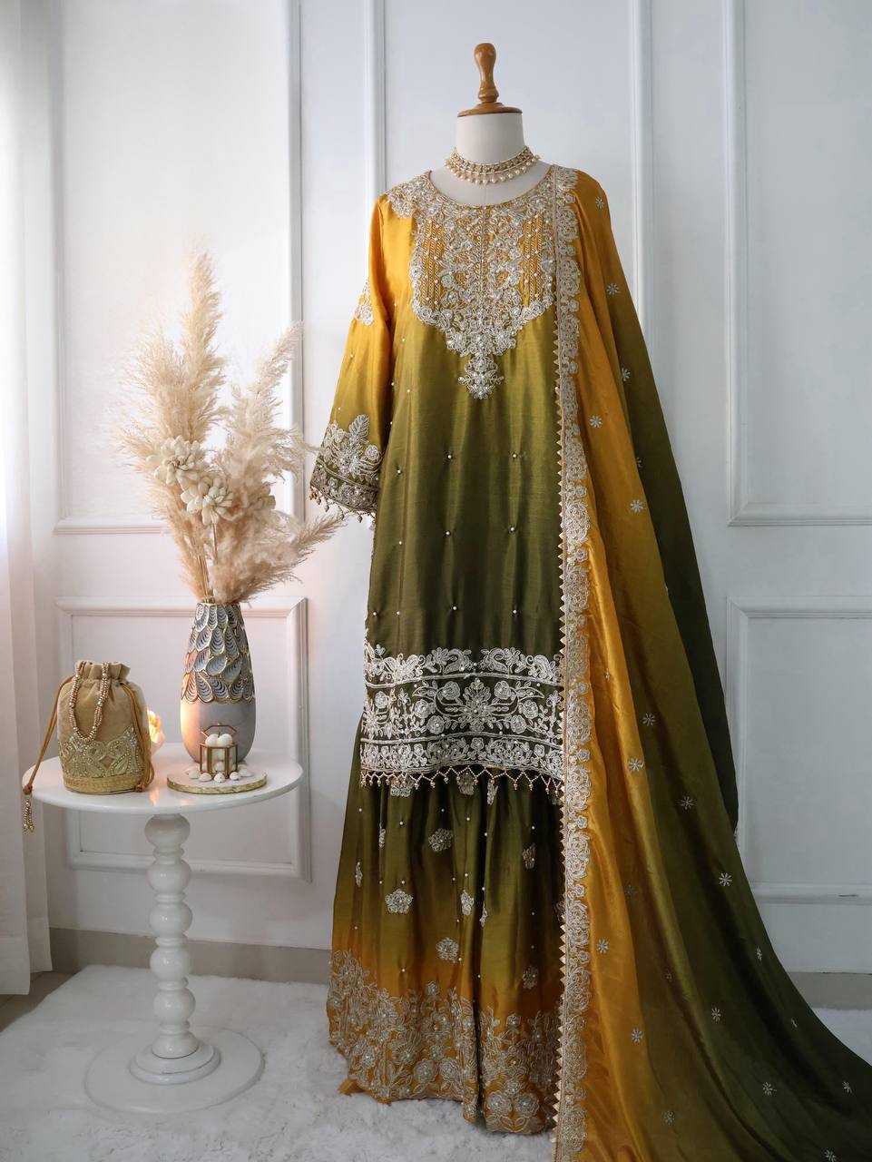 Ynf Chinon KESH533 5091 Suits & Dresses Wholesale Ladies Suits Sharara Salwar Suits Embroidery Suits Wedding Suits Manufacturer