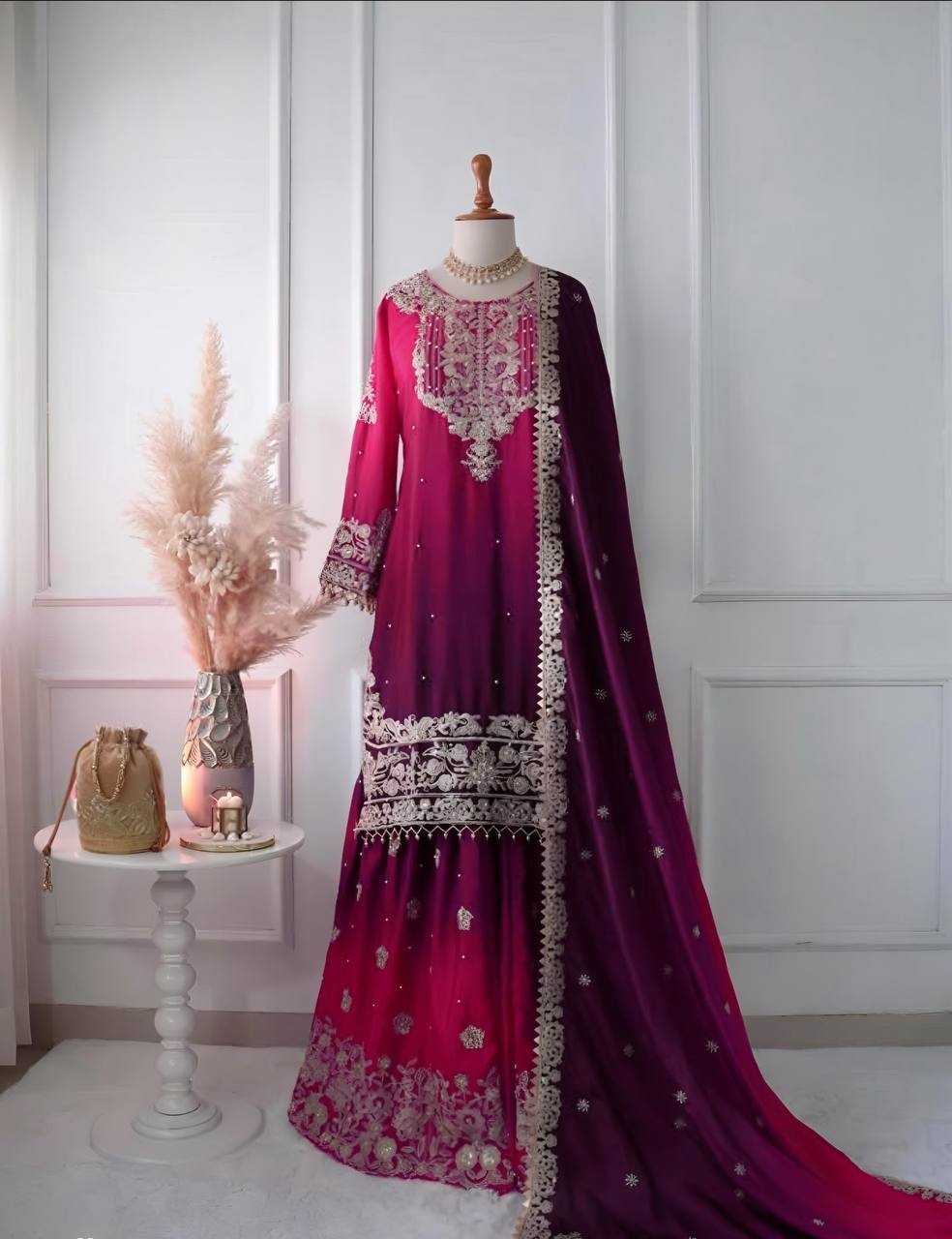 Ynf Chinon KESH533 5091 Suits & Dresses Wholesale Ladies Suits Sharara Salwar Suits Embroidery Suits Wedding Suits Manufacturer