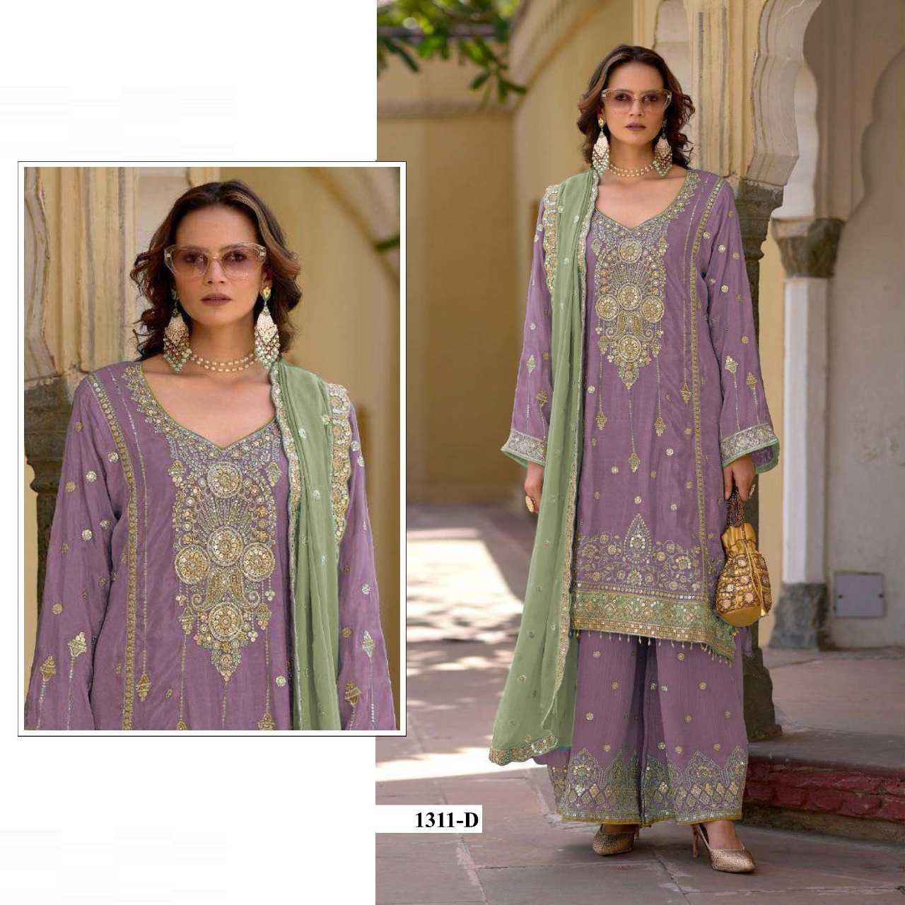 Ynf Chinon RIN197 4878 Suits & Dresses Wholesale Embroidery Suits Party wear suits Designer Suits Manufacturer