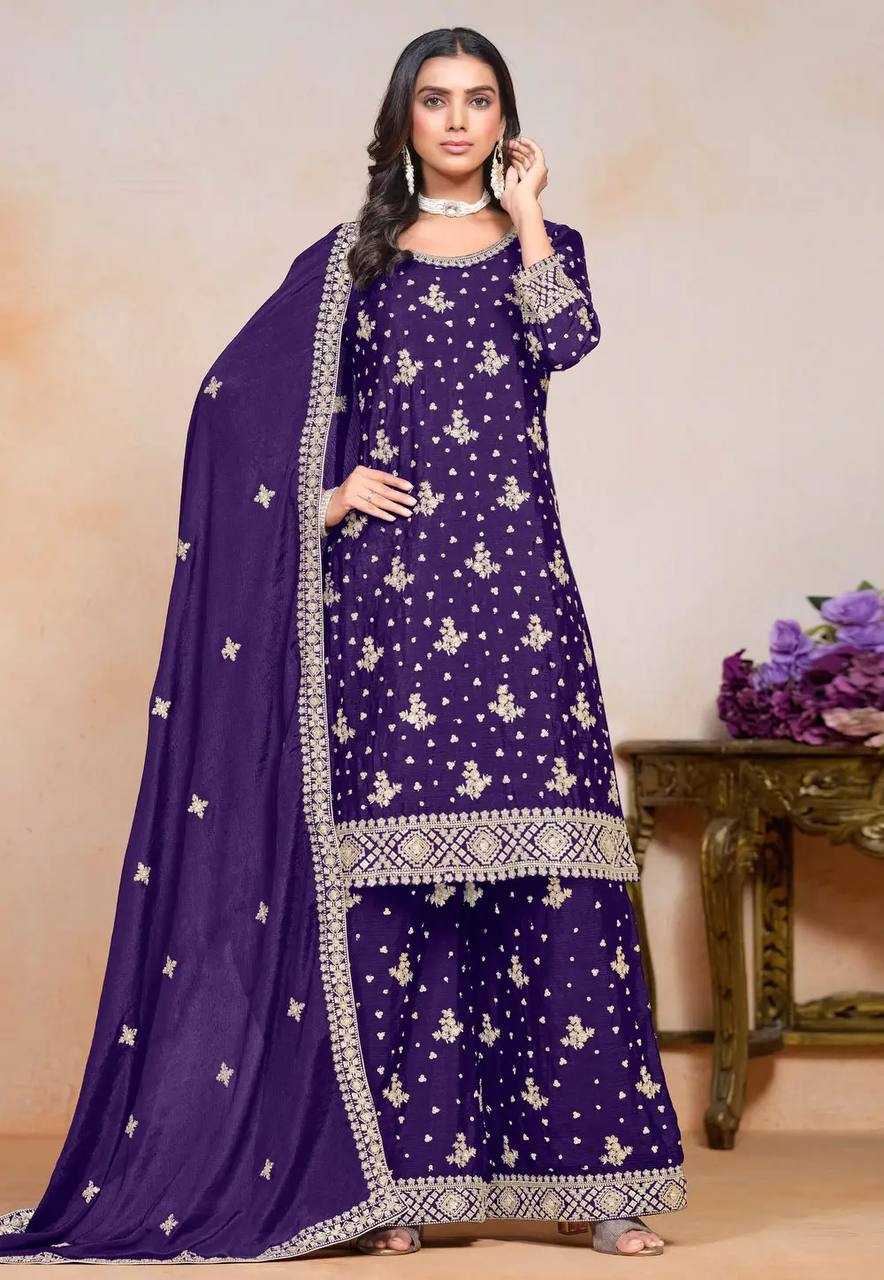 Ynf Chinon Silk KESH533 5066 Suits & Dresses Wholesale Sharara Salwar Suits Embroidery Suits Party Wear Dresses Manufacturer