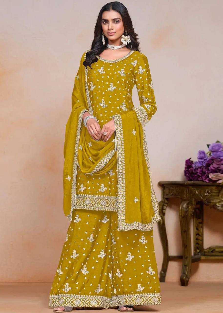 Ynf Chinon Silk KESH533 5066 Suits & Dresses Wholesale Sharara Salwar Suits Embroidery Suits Party Wear Dresses Manufacturer