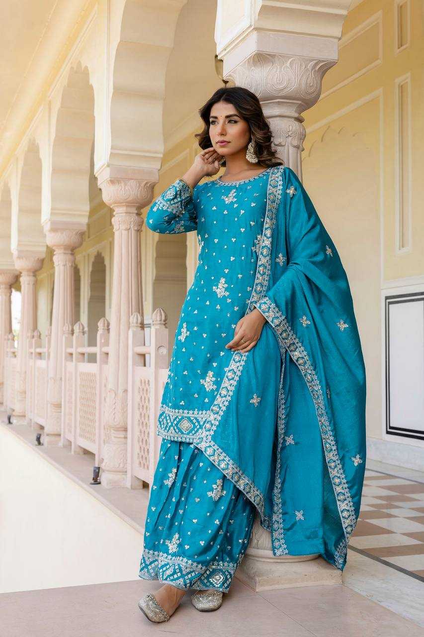 Ynf Chinon Silk KESH533 5066 Suits & Dresses Wholesale Sharara Salwar Suits Embroidery Suits Party Wear Dresses Manufacturer