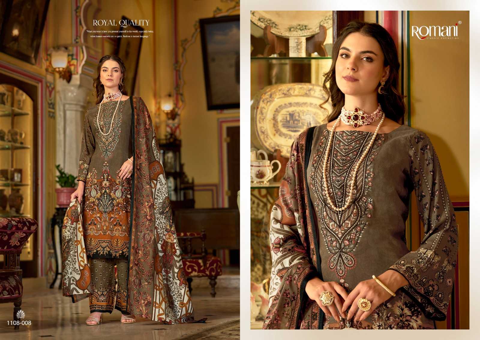 Ynf Cotton KESH444 MAHIRA VOL 2 by ROMANI Suits & Dresses Wholesale Printed Suits Cotton Suits Designer Suits Manufacturer