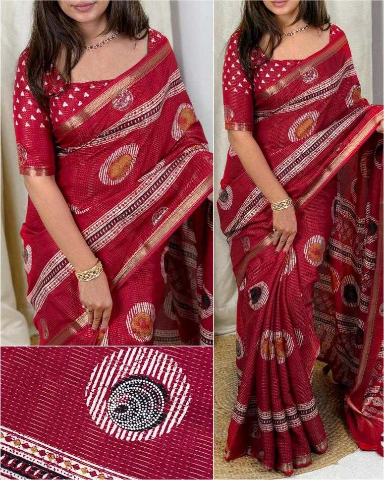 Ynf Cotton KESH500 Sushma Sarees Wholesale Jacquard Saree Zari Border Sarees Cotton Sarees Manufacturer