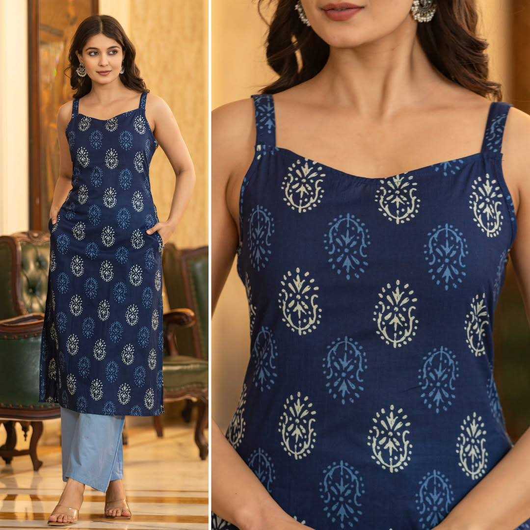 Ynf Cotton RIN125 Blush 3.0 Kurti Wholesale Printed Kurtis Sleeveless Kurtis Manufacturer