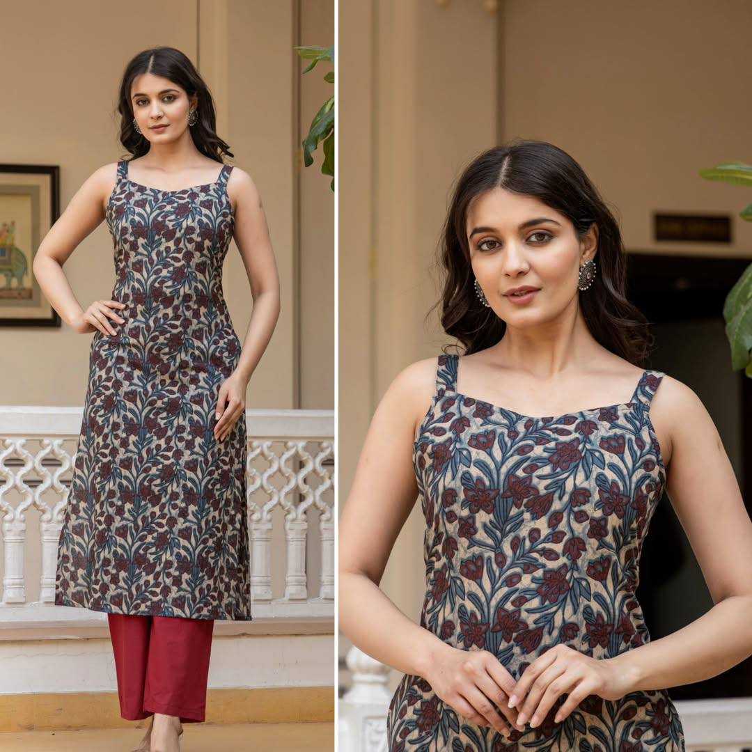 Ynf Cotton RIN125 Blush 3.0 Kurti Wholesale Printed Kurtis Sleeveless Kurtis Manufacturer