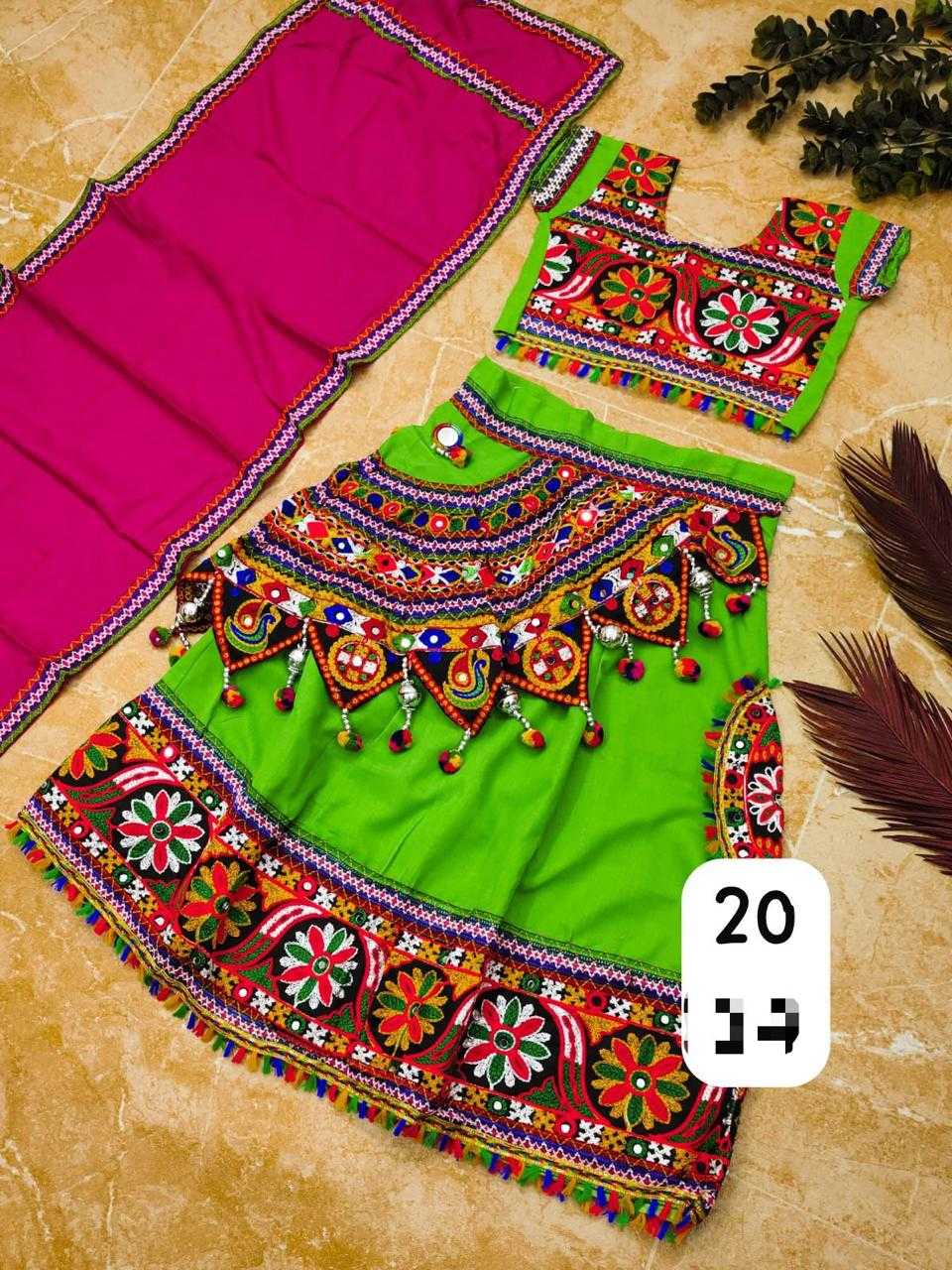 Ynf Cotton RIN235 E~F Kids Wear Festive Collections Wholesale Kids Lehenga Kids Navratri Outfits Baby Girl Lehenga Manufacturer