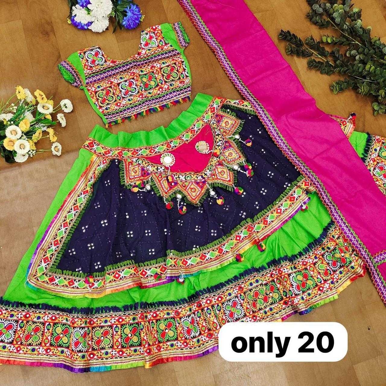 Ynf Cotton RIN235 MIRAR BORDER Kids Wear Festive Collections Wholesale Kids Lehenga Kids Lehenga Choli Kids Navratri Outfits Manufacturer