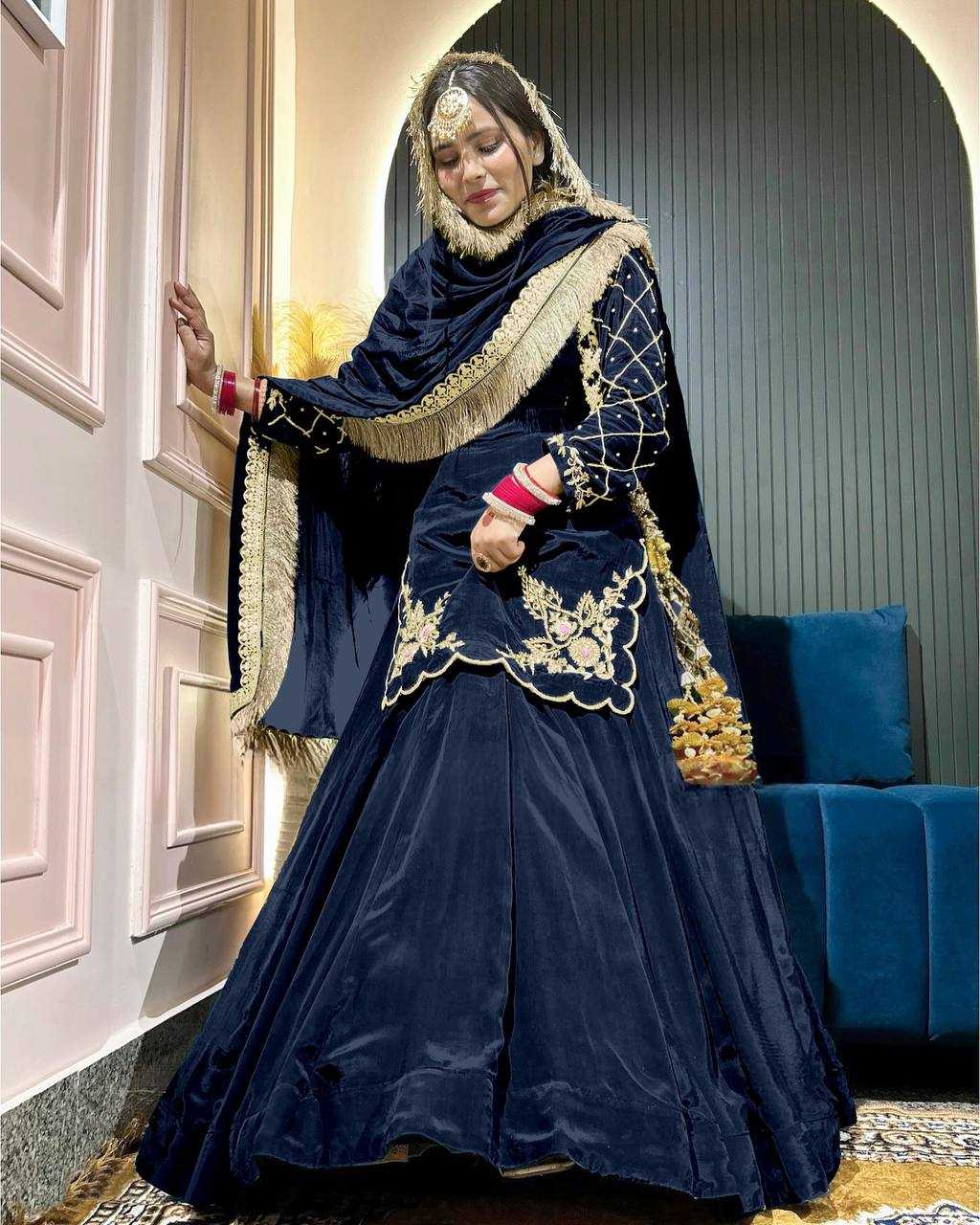 Ynf Crepe Silk KESH528 448 Suits & Dresses Wedding Collections Festive Collections Wholesale Embroidery Suits Ladies Silk Suit Zari Work Suit Manufacturer
